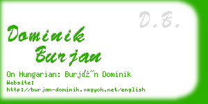 dominik burjan business card